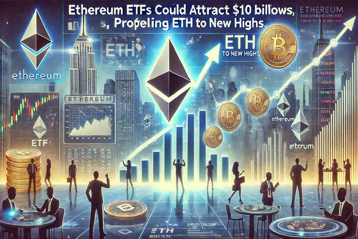 Ethereum ETFs could attract $10B in inflows, propelling ETH to new highs.